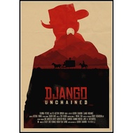 Classic Movie Quentin Tarantino Film Django Unchained Retro Poster Vintage Wall Decor For Home Bar C