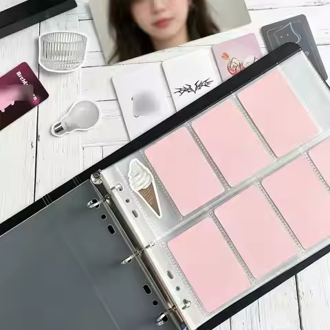 7 8 Slots Wide A5 D Ring Binder Photocard Holder Portable 3Inch Kpop Photo Card Collect Book Waterpr