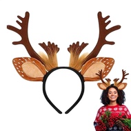 Christmas Antler Headband Cute Realistic Deer Antlers Headband Cosplay Deer Costume Animal Ears Head
