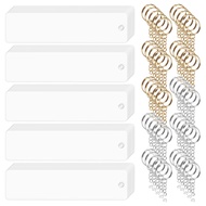 [ Store] Exclusive150Pcs Acrylic Keychain Blank with Rings for Vinyl Clear Key Chains Rectangle Acry