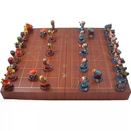 Chinese Chess Set Folding Chessboard Q Three Kingdoms Edition Chess Set,Resin Chess Pieces Cartoon C