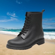 QY*Men's Rain Boots Popular New Non-Slip Shoe Cover Waterproof Shoes Korean Style Low Top Rubber Shoes Fashion Velvet Pa