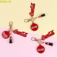 REBLUE Coke Bottle Keychains Cute Cartoon Bag Trinket Car Pendant Coke Bottle Cool And Refreshing Ke