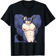 Furry Bara Muscle Stud Tiddies Fursona Abs Yaoi Barazoku T-Shirt