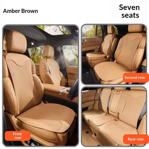Wear resistant and dirt resistant 7-seater car seat cover Nappa leather breathable protective pad, s
