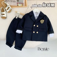 Đồ vest dài tay cho bé trai mặc sinh nhật đi tiệc lịch lãm sang trọng 1 đến 7 tuổi BERNIE tổng hợp