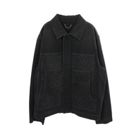 【二手】LOUIS VUITTON牛仔夾克，工裝款，壓紋Monogram圖案，RM242MQ CCU HRA50W，牛仔布，其他，牛仔夾克，男士，二手
