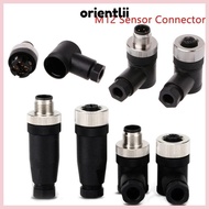 ORIENTLIIY M12 Sensor Connector, Male Female Socket Connector M12 Aviation Plug, M12 Sensor Cable Co