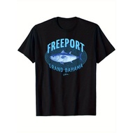 Freeport Grand Bahama Bluefin Tuna Graphic Tee, Cotton Crew Neck T-Shirt, Casual All-Season Knit Fab