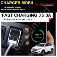 HP [Original] Usb Fast Charging Terios New Terios V2 Otoproject Limited 3A Car Cell Phone Charger