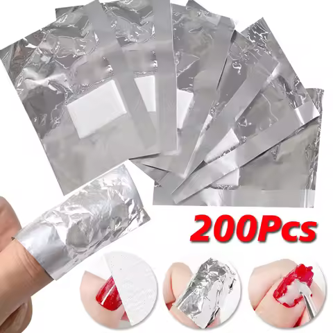 Nail Art Soak Off Wraps Aluminium Foil Gel Polish Remover Manicure Tool Nail Removal Stickers Clean