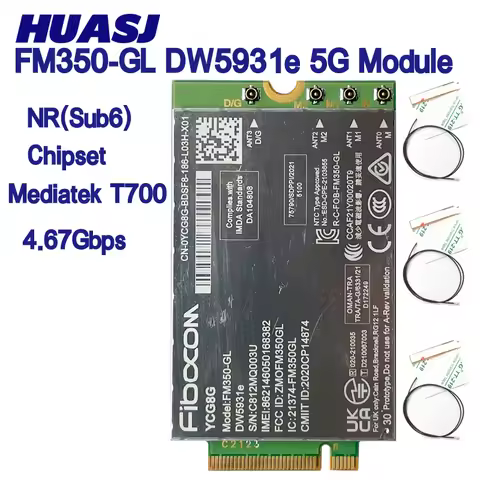 FM350-GL DW5931e 5G M.2 Module For Dell Latitude 7440 Latitude 5531 9330 3571 Laptop Intel 5G Soluti