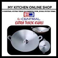 E-CENTRAL EXTRA THICK ALUMINIUM WOK_KUALI PUTIH TEBAL_KUALI ALUMINIUM_KUALI MASAK TEBAL_KUALI DAPUR