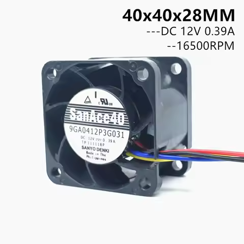 New San Ace 40mm 4cm Server Fan 4028 40X40X28mm 9GA0412P3G031 Server Case Cooling Fan 12V 0.39A Cool