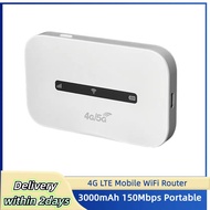 4G LTE Mobile WiFi Router, 3000mAh, 150Mbps, Hotspot Mudah Alih, Sokong 8-10 Pengguna, Slot SIM Card