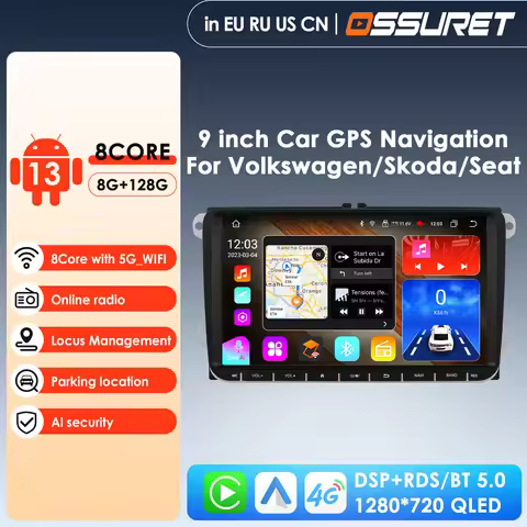 8+128G DSP Radio 2din Car Multimedia GPS for VW Passat B6 T5 B7 B8 Golf 5 6 Caddy POLO T5 Touran And