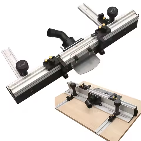 700mm Aluminium Profile Fence W/Fine-tuning T-tracks Sliding Brackets Router Table Fence Miter Gauge