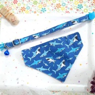 Shark fish cake Bandana Cat Collar with Breakaway Safety Buckle