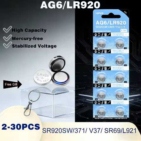2-30PCS AG6 371 Button Batteries SR920SW LR920 SR927 171 370 L921 LR69 SR920 1.55V Battery For Watch