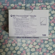 BD PrecicionGlide Needle 27G x 1/2 (0.4mm x 13mm) 100s (Expiry Date:04/2027)
