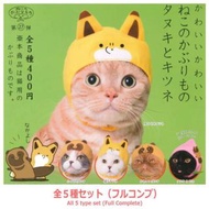 日本 貓咪頭套 狸貓與狐狸 小狸貓與小狐狸 SYS 第27彈 桃子 狸貓 扭蛋 轉蛋