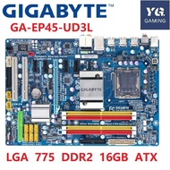 GIGABYTE GA-EP45-UD3L Desktop Motherboard P45 Socket LGA 775 For Core 2 Pentium D DDR2 16G ATX Original Used Mainboard
