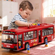 Children's Bus Toys Open Door Bus Model Simulation Bus Bus Music Boy Toys Free Shipping