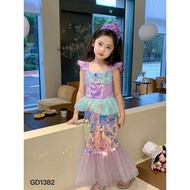 Mermaid Design Princess Dress Girl Dress 2Y - 7Y