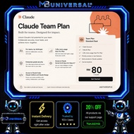 Claude Ai Pro Max Team Plan (1 Seat) | 1 Month | 1.25x Usage | Access to Code, CoWork & Design | RM8