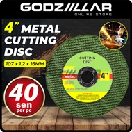 4"/107mm Metal Cutting Disc | Angle Grinder Cut Off Wheel Stainless Steel | Mata Grinder Potong Besi