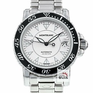 【大眾金時代】Montblanc萬寶龍 7035 運動錶款 2004/12證 鋁圈 白色面盤 折疊扣 大眾金時代B1559