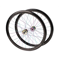 INTRO7 Wheelset Fixed Gear Wheels 700C 40mm Track Bike Rim Set 24/28h Sealed Bearing Hub