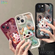 New Year Cute Chinese Dragon Phone Case For OPPO A3S A5 AX5 A5S AX5S A7 AX7 A12 A12S A12e F9 Pro Cartoon Anti Drop Back Cover