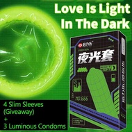 Night Glowing Condoms For Men Fluorescence In The Dark Rubber Condom Noctilucent Sleeves Sex Toys