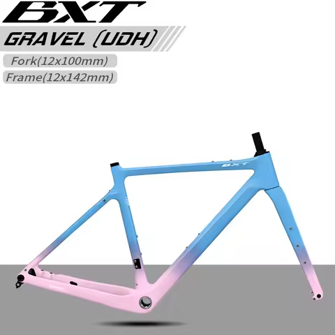 BXT T1000 Carbon Fiber Fully Hidden Gravel Bike Frame - Lightweight Road Cycling Bicycle Frame