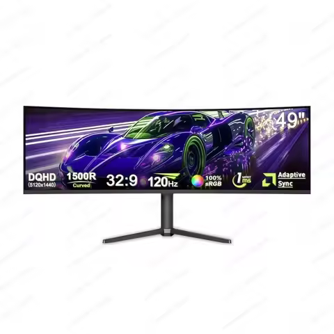 5K 49 Inch Curved Lcd Gaming Monitor 1ms 120/180/240hz Adaptive Sync/Low Blue LAMP Pc Screen with Li