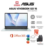 ASUS VIVOBOOK GO 15 E1504F-ABQ771WS LAPTOP( R3-7320U, 8GB RAM, 512GB SSD, ATI,15.6'' FHD, SILVER- W1