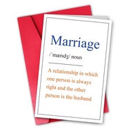 [Coisíní] Funny Husband Anniversary Card from Wife, Marriage Definition Anniversary Card, Humorous W