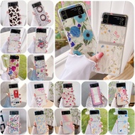 Cute Flowers Plant Clear Casing Samsung Galaxy Z Flip 4 Z Flip 4 5G Z Flip 4 Zflip4 Print Hard Shock