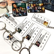 JAY周杰伦歌词定制钥匙扣专辑封面配饰明星应援粉丝周边纪念挂件Jay Chou Lyrics Customized Keychain Album20240320