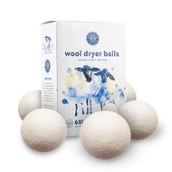 Woolzies Wool Dryer Balls Organic: Our Big Wool Spheres are the Best fabric softener | 6-Pack XL Dry