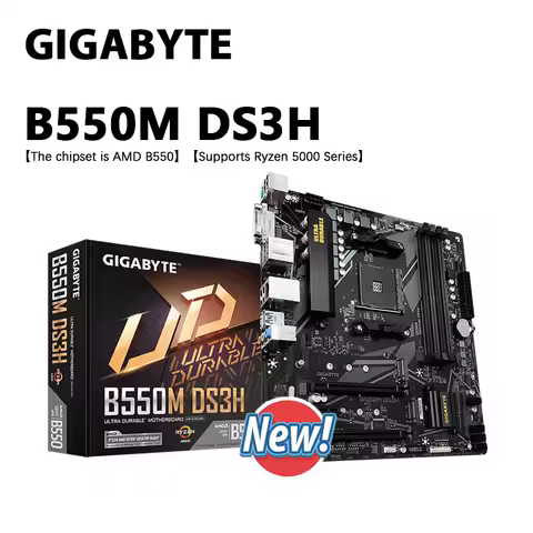 GIGABYTE New B550M DS3H Micro-ATX AMD B550 DDR4 4733(O.C.)MHz M.2 USB 3.2 128G Double Channel Socket
