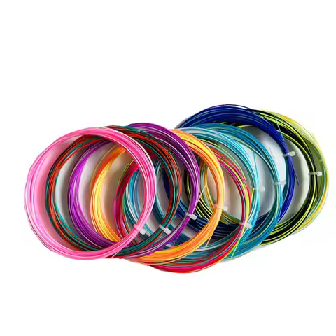 Elastic Colorful Rainbow Badminton String Colorful 0.73mm Badminton Racket Strings Durable Assorted 