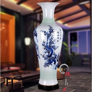 景德鎮陶瓷落地大花瓶 家居客廳插花1.2米瓷瓶 大號青花瓷器擺件