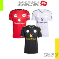 (NEW) Ma_nu_Home Away 3rd Kit 2025/26 Football Jersey Fan Player Issue Jersey Jersi Bola Sepak Kelab