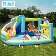 Doctor Dolphin Water Spray Inflatable Castle Children's Amusement Park Indoor and Outdoor Slide Park Trampoline Trampoline with Safety Net