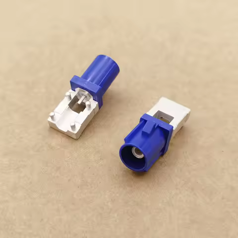 Original New 100% FAKRA-C Male Blue Car GPS Antenna Interface Horizontal SMB-JE Socket Car Connector