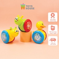 Toyshouse 008-2 nodding toy with wheels for children, cute yellow duck - European standard EN71