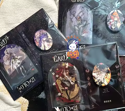 Anime Genuine Reverse:1999 Druvis III Melania Voyager Cosplay Tinplate Badge Emblem Cartoon Card Qui