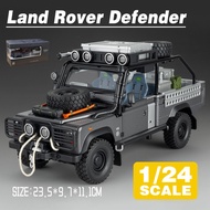 LEO 1:24 Land Rover Defender 110 Diecast โมเดล รถอัลลอยด์รถยนต์ของเล่นคอลเลกชันของขวัญสําหรับเด็กชาย